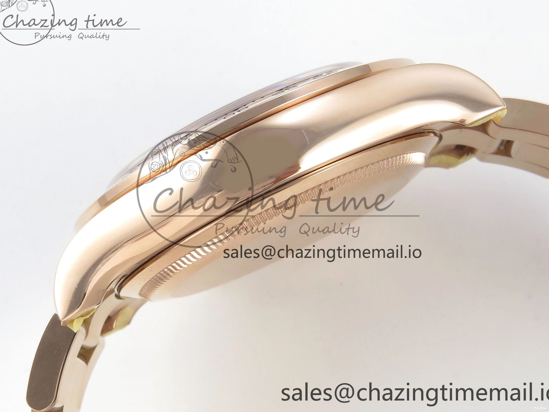 MiroTime 0130 WeatherProof Daytona 126505 RG Clean 1:1 Best Edition RG Champagne Stick Dial on RG Bracelet Super Clone DD 248